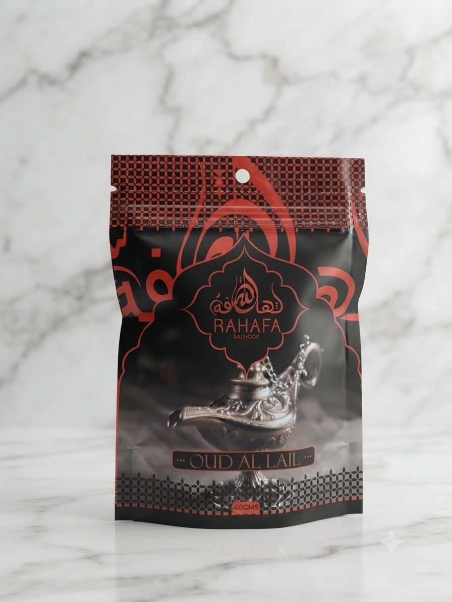 Rahafa Oud Al Lail Bakhoor Premium Oudh Chips 40g |Made in UAE