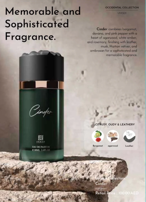 Cinder by Ahmed Al Maghribi 100ml EDP