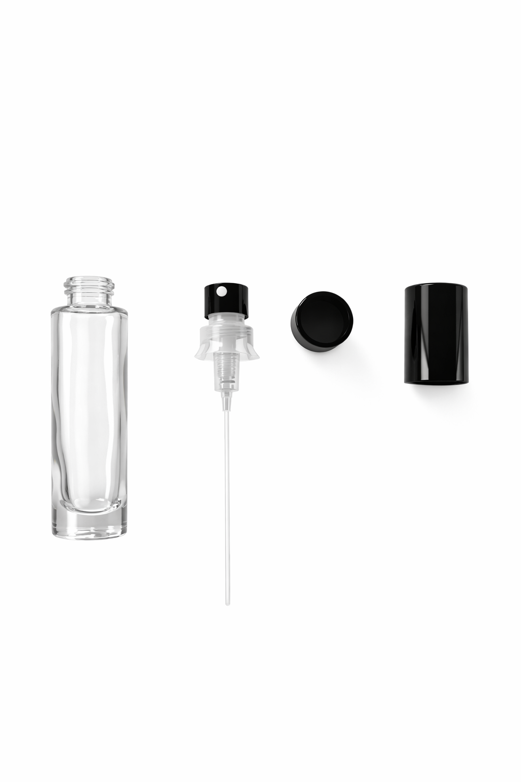 12ML Glass Decant bottle with 130mcl metal Atomiser  | Crimp Type
