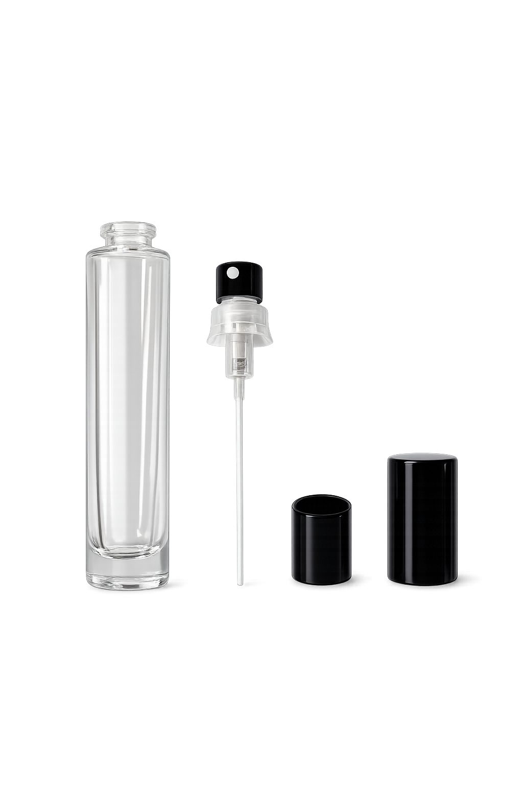 17ML Glass Decant bottle with 130mcl metal Atomiser  | Crimp Type