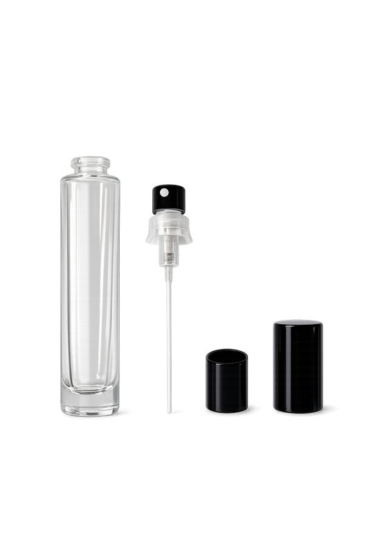 17ML Glass Decant bottle with 130mcl metal Atomiser  | Crimp Type