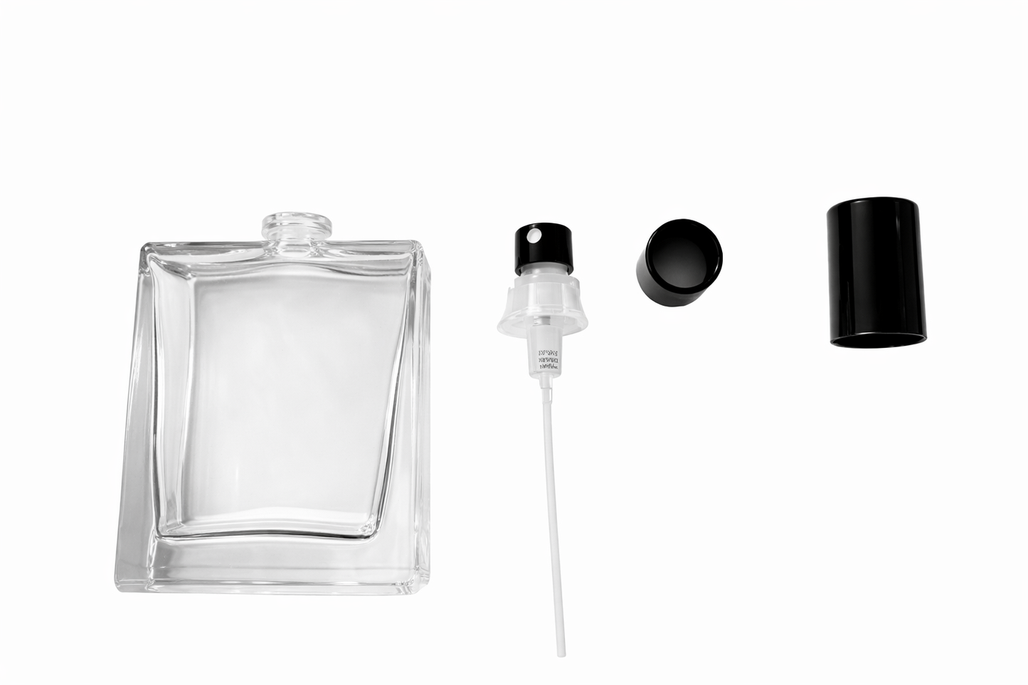 50ML Glass Decant bottle with 130mcl metal Atomizer Victor | Crimp Type